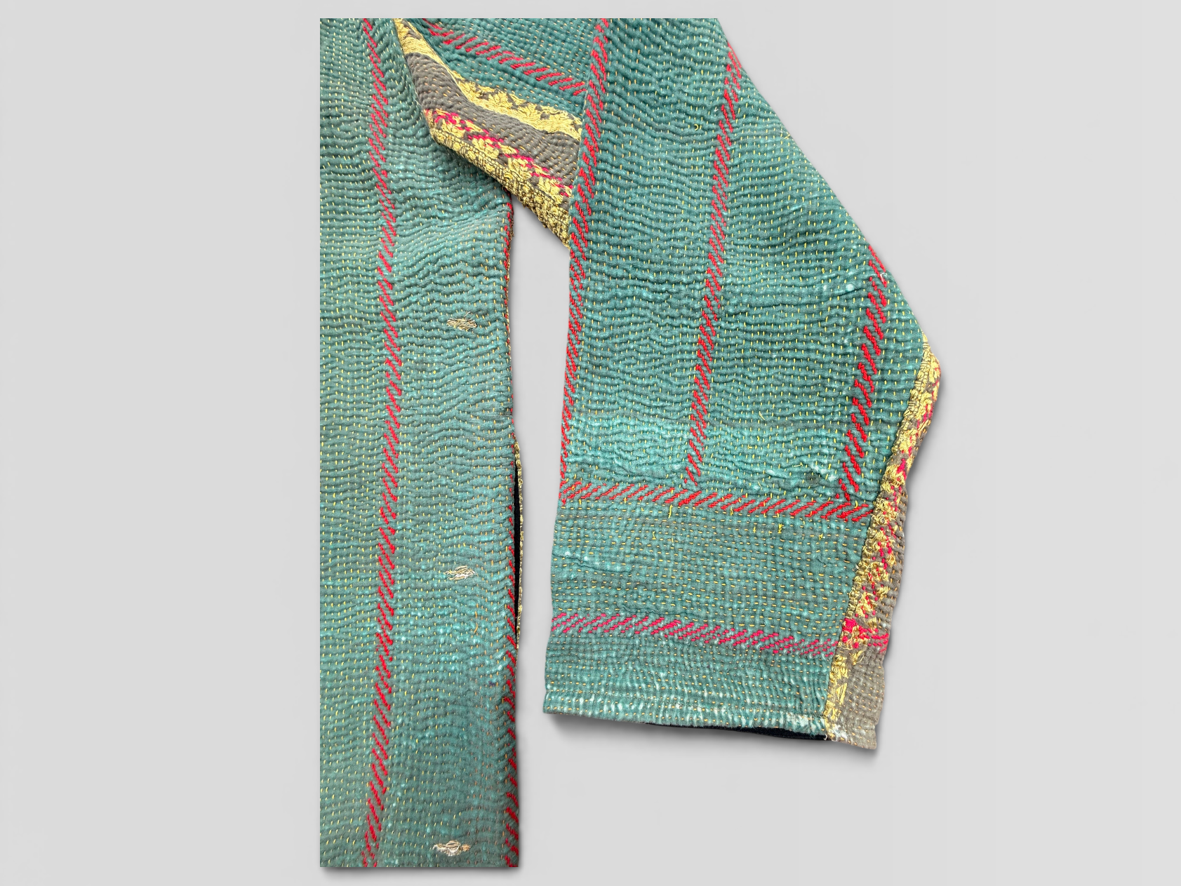 Textured Stripe Kantha Jacket No. LI — One of One