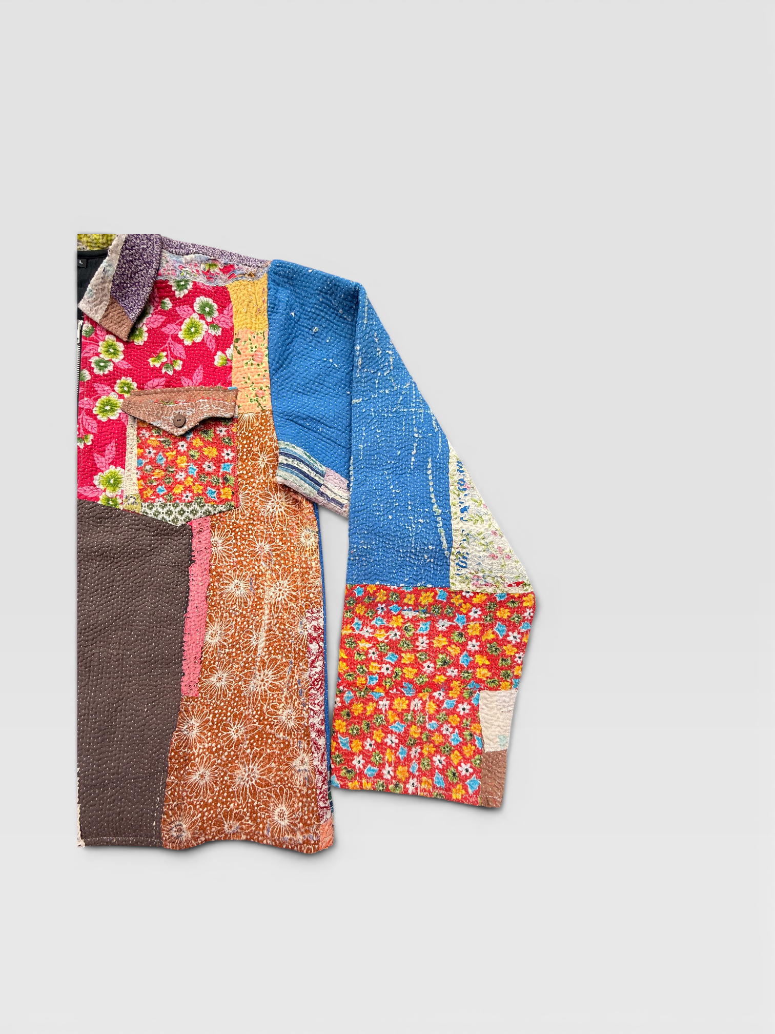 Textured Patchwork Kantha Jacket No. XLIX — One of One