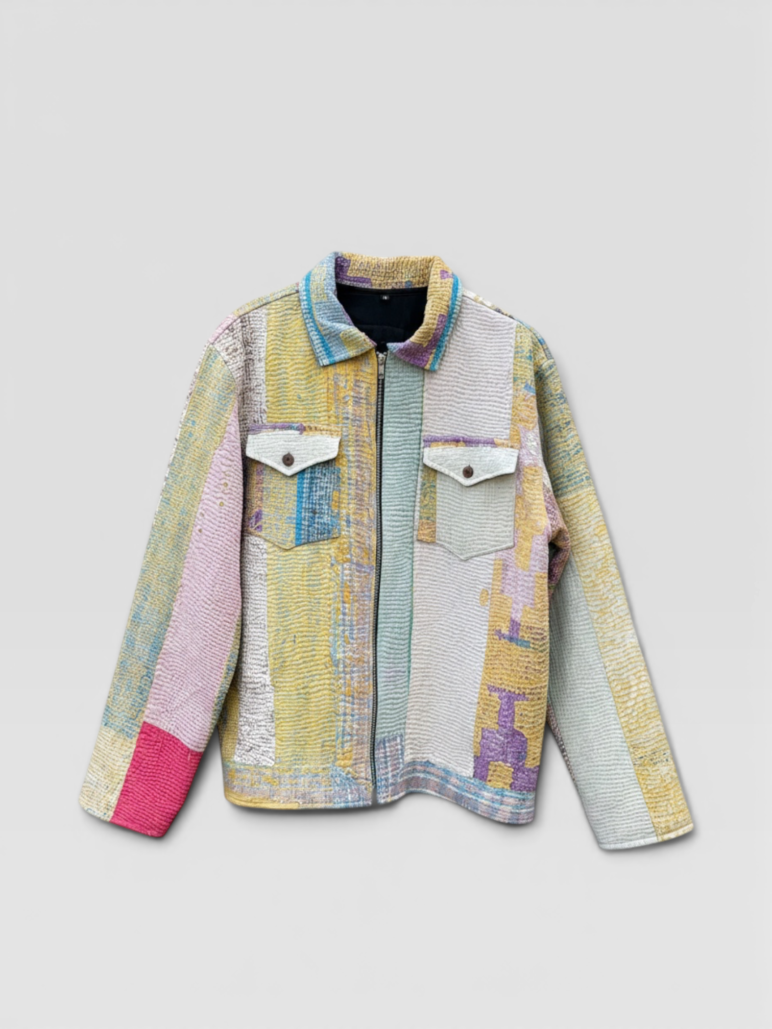 Sun-Washed Stripe Kantha Jacket No. XXV — One of One