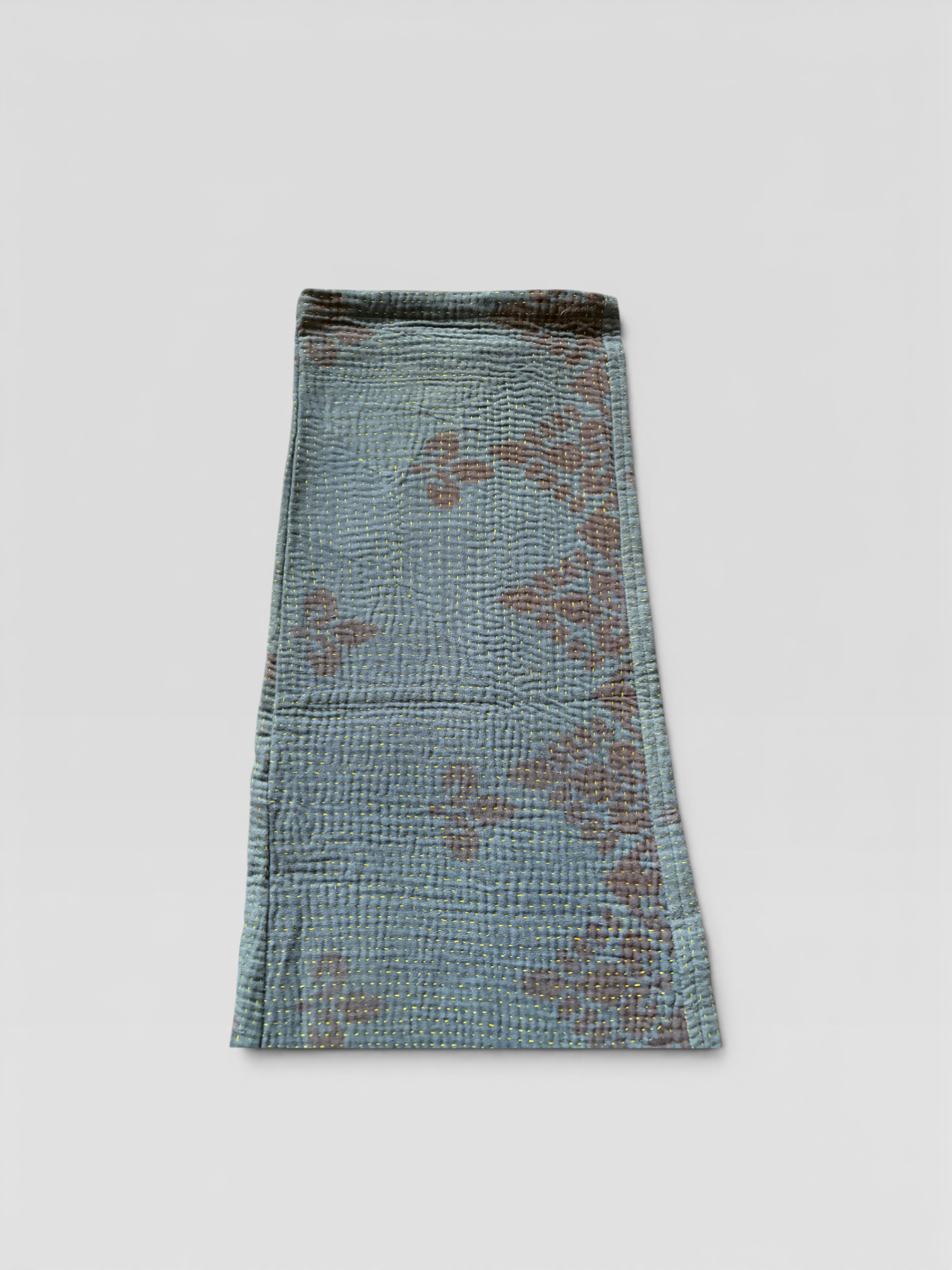 Sage Block Print Kantha Trousers No. XXXIII — One of One