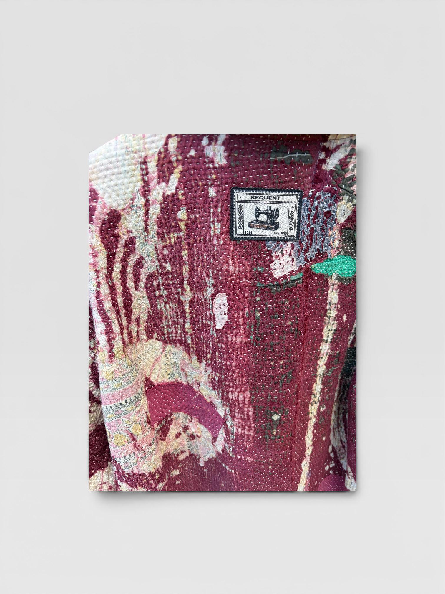 Burgundy Kantha Jacket No. VII — One of One