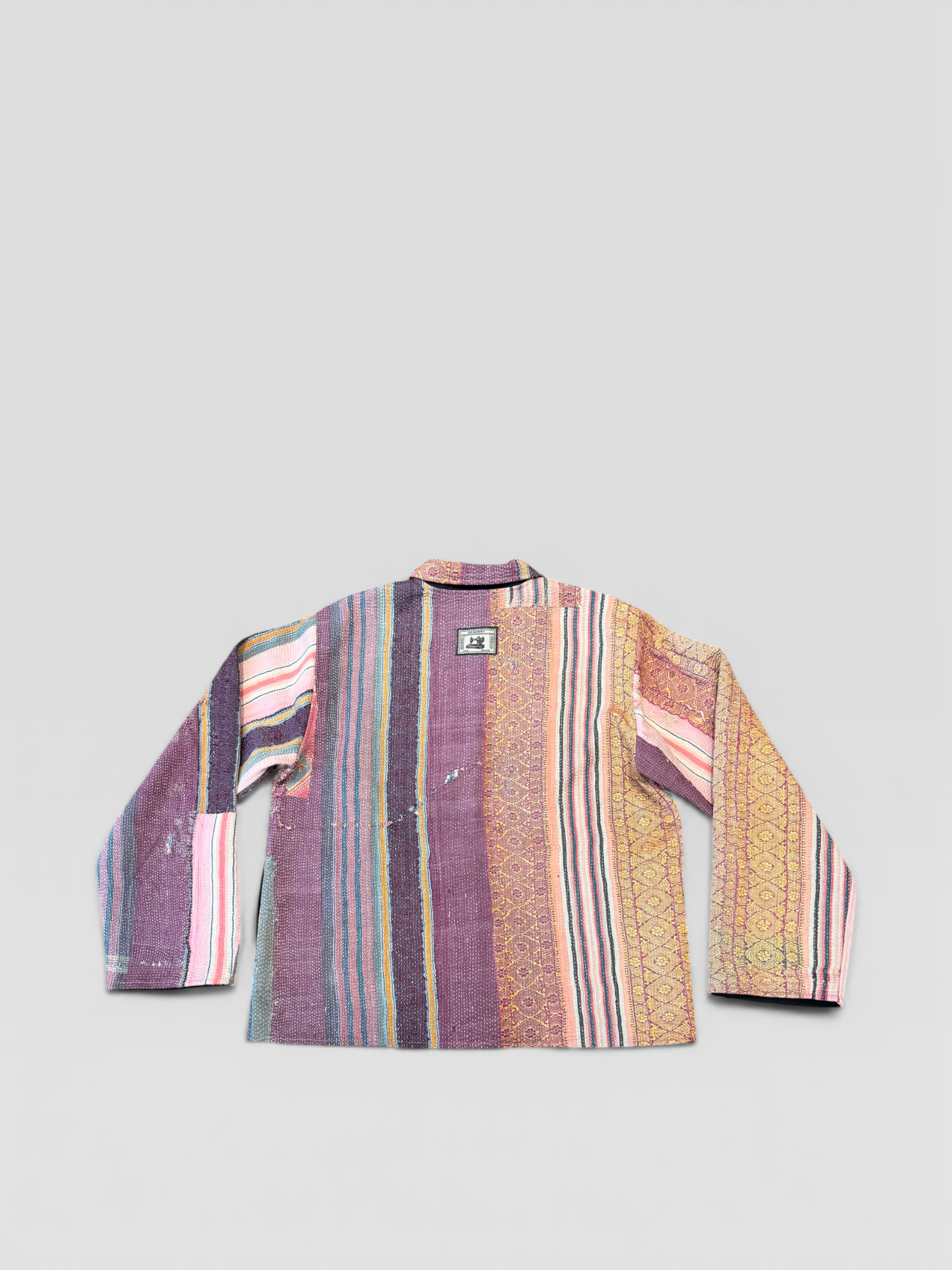 Pink & Gold Brocade Kantha Jacket No. LVIII — One of One