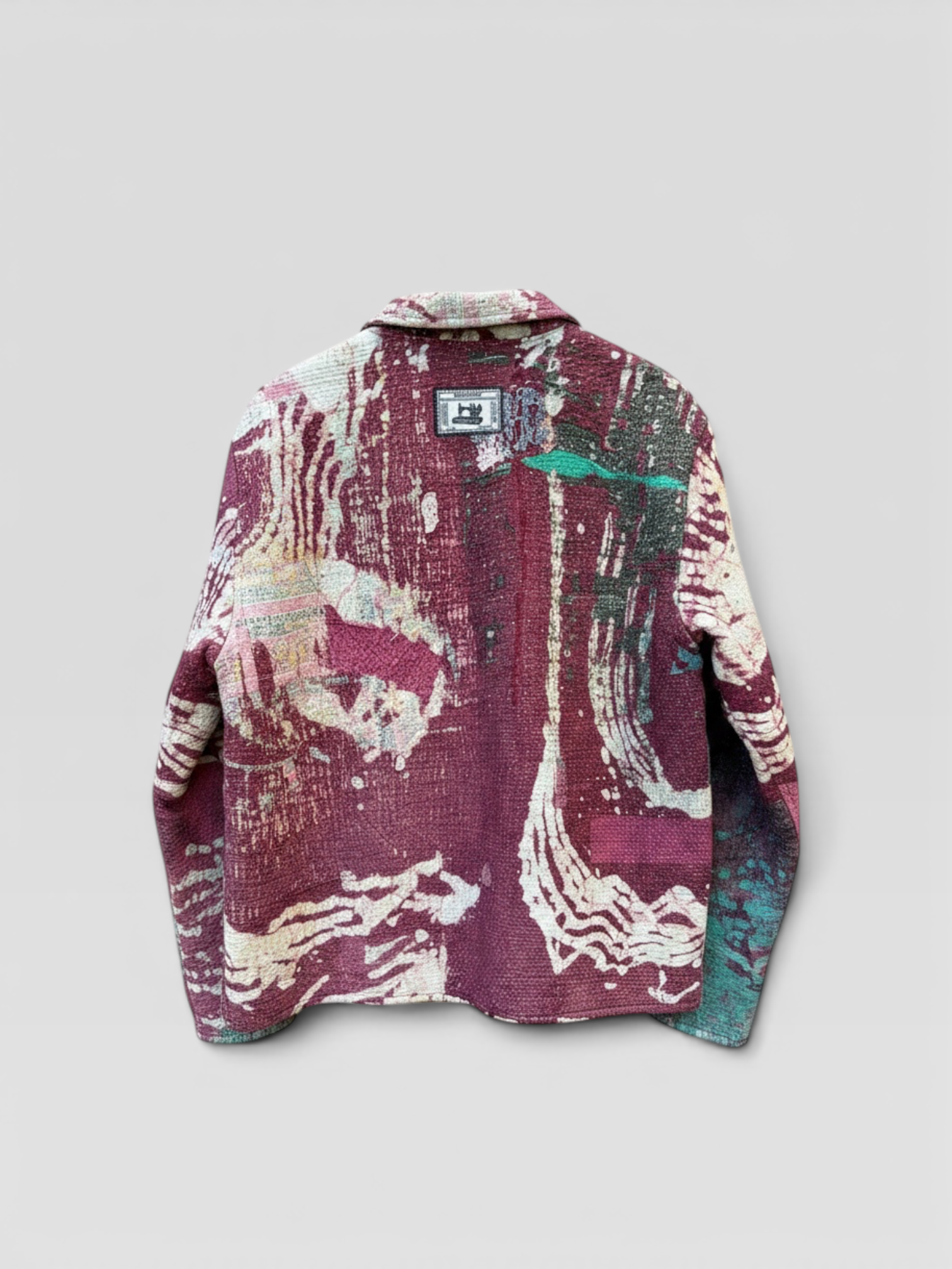 Burgundy Kantha Jacket No. VII — One of One