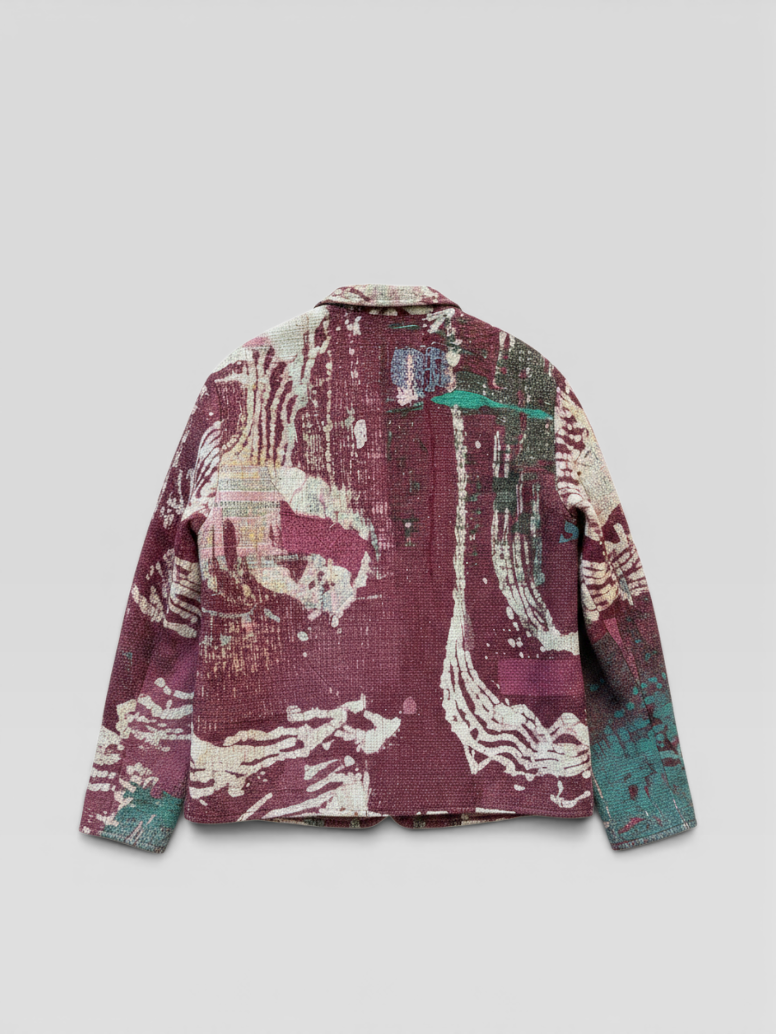 Burgundy Kantha Jacket No. VII — One of One