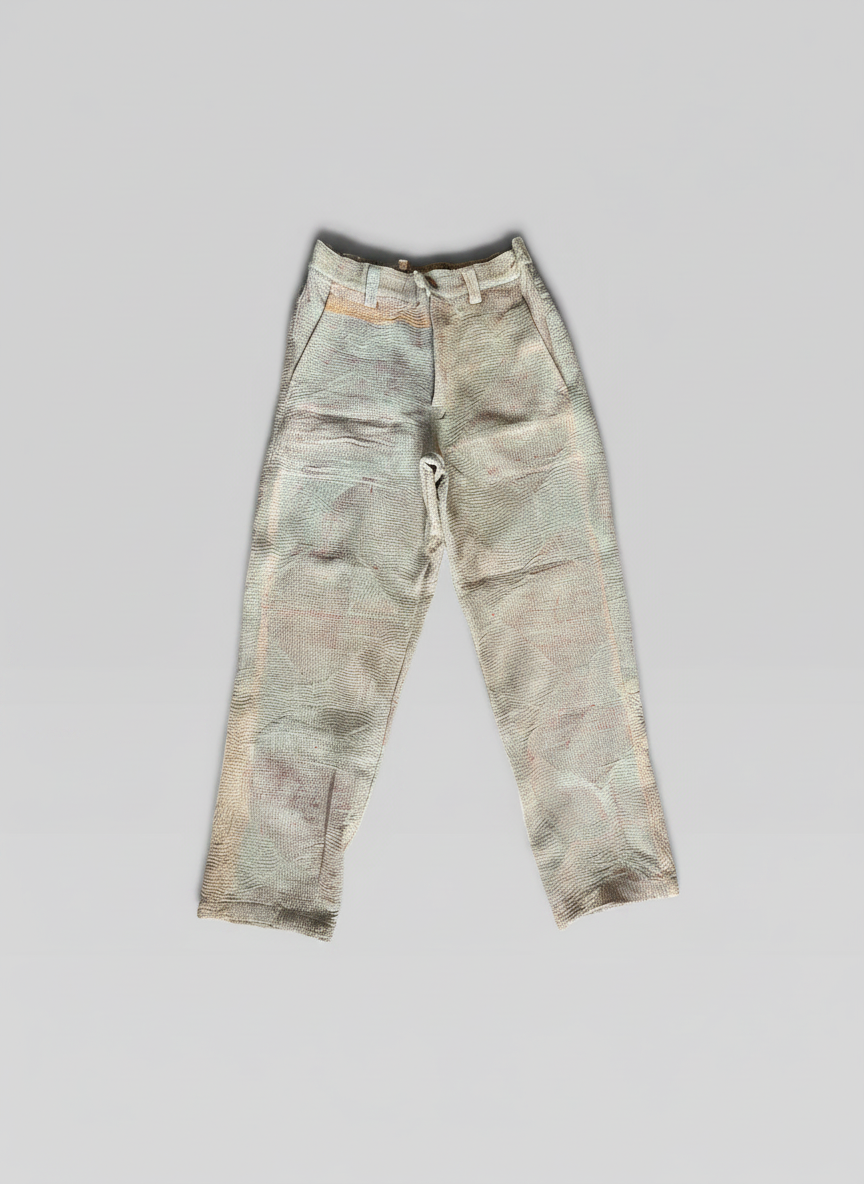 Ecru Kantha Trousers No. XXVIII — One of One