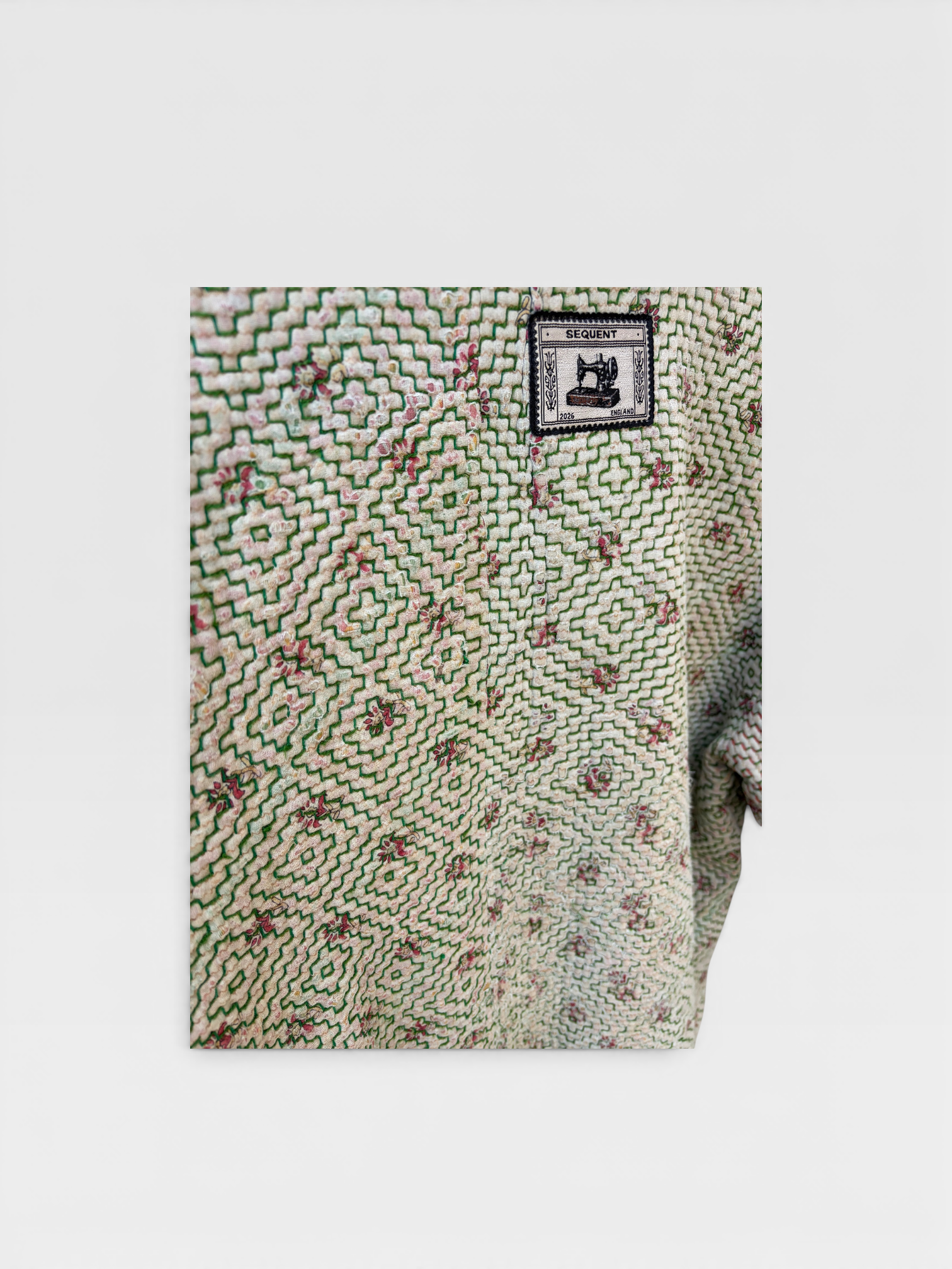 Ivory & Emerald Kantha Jacket No. LXV — One of One