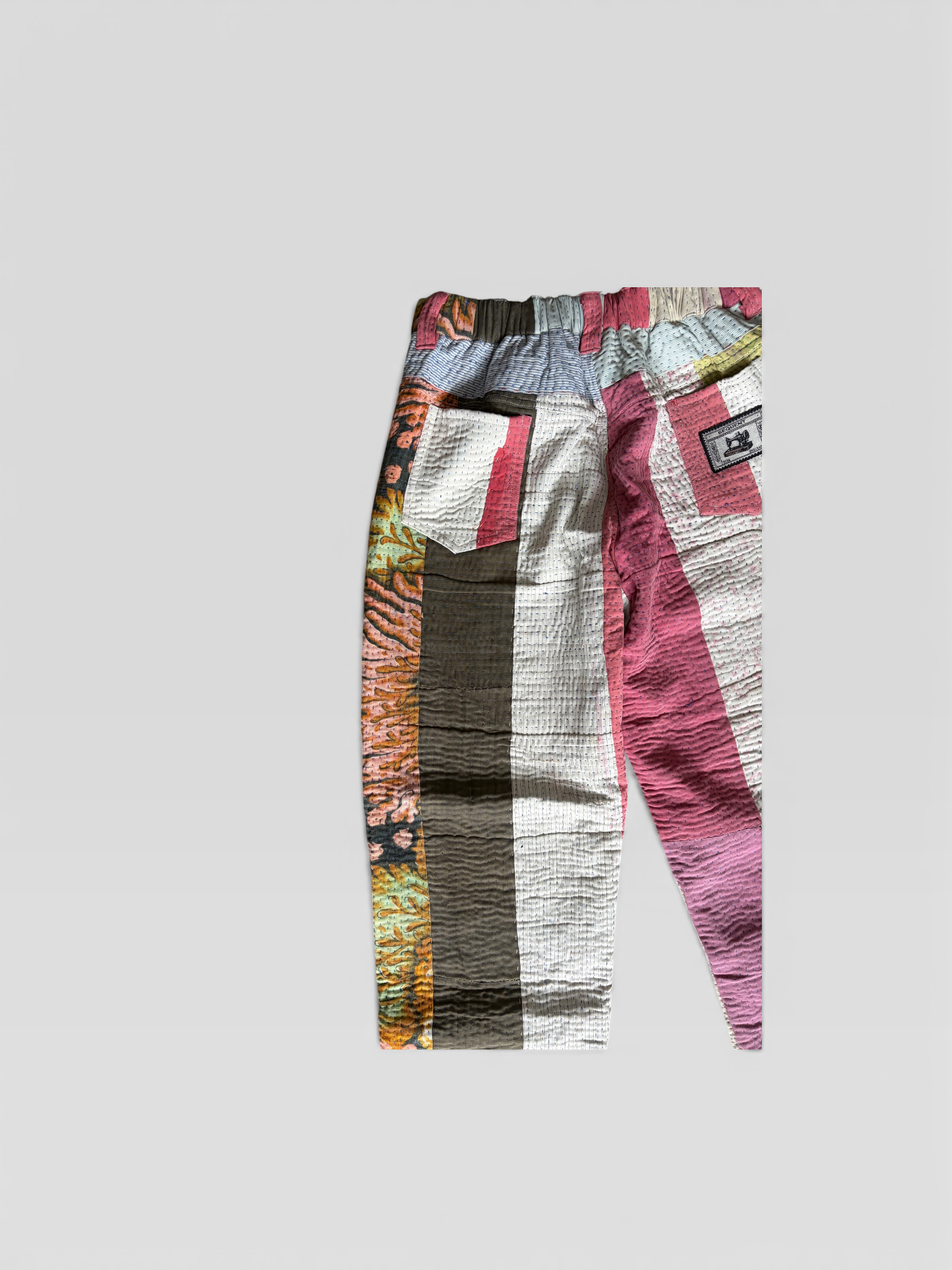 Contrast Panel Kantha Trousers No. XXXV — One of One