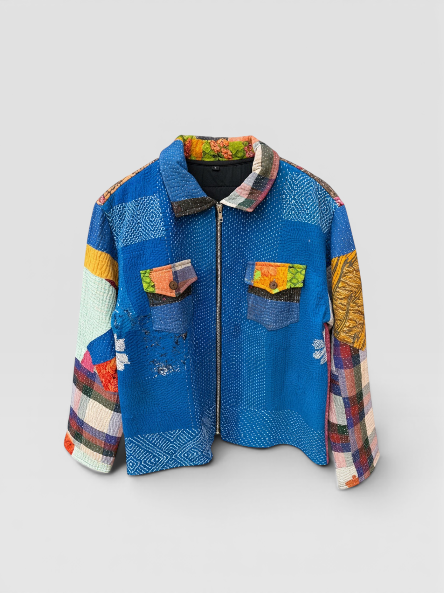 Electric Patchwork Kantha Jacket No. XII — One of One