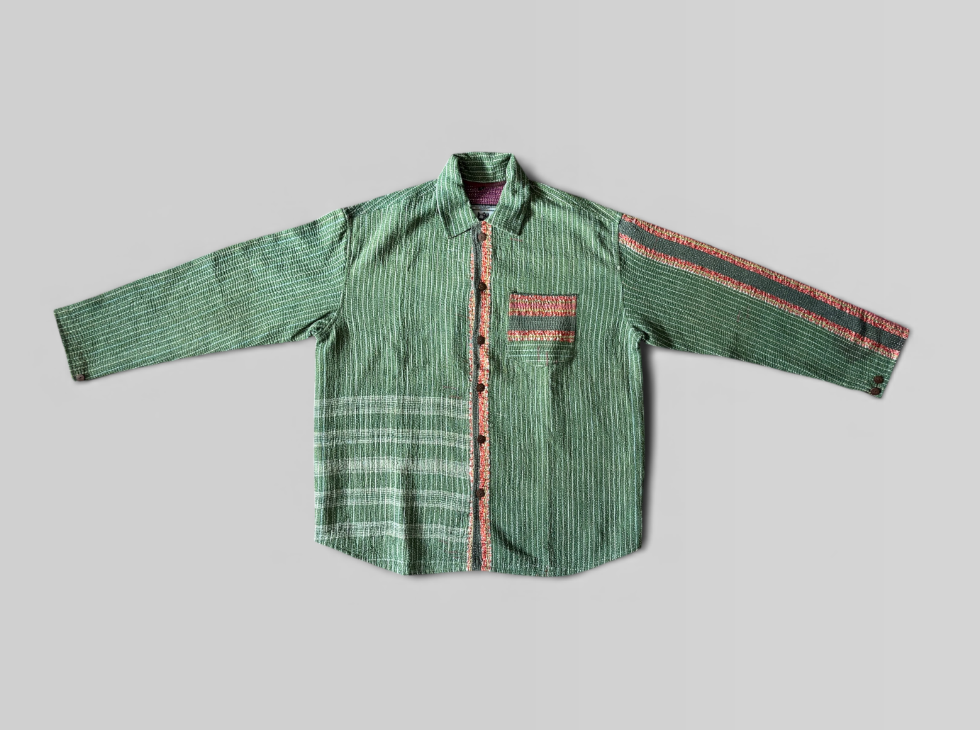 Sage Kantha Overshirt No. XL — One of One
