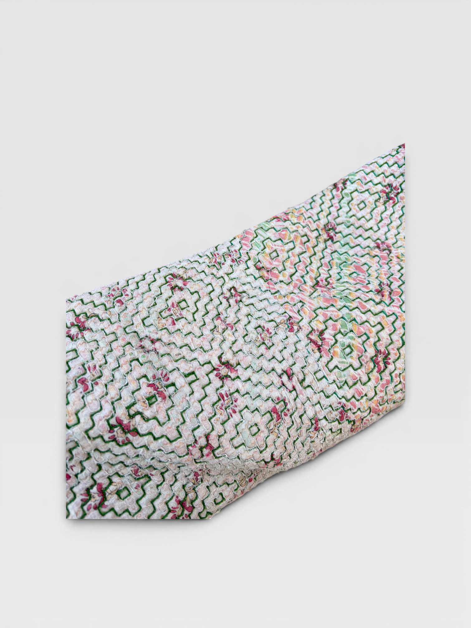 Ivory & Emerald Kantha Jacket No. LXV — One of One