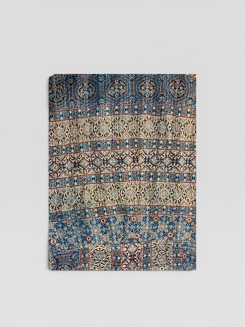 Ajrakh Kantha Shirt - Blue
