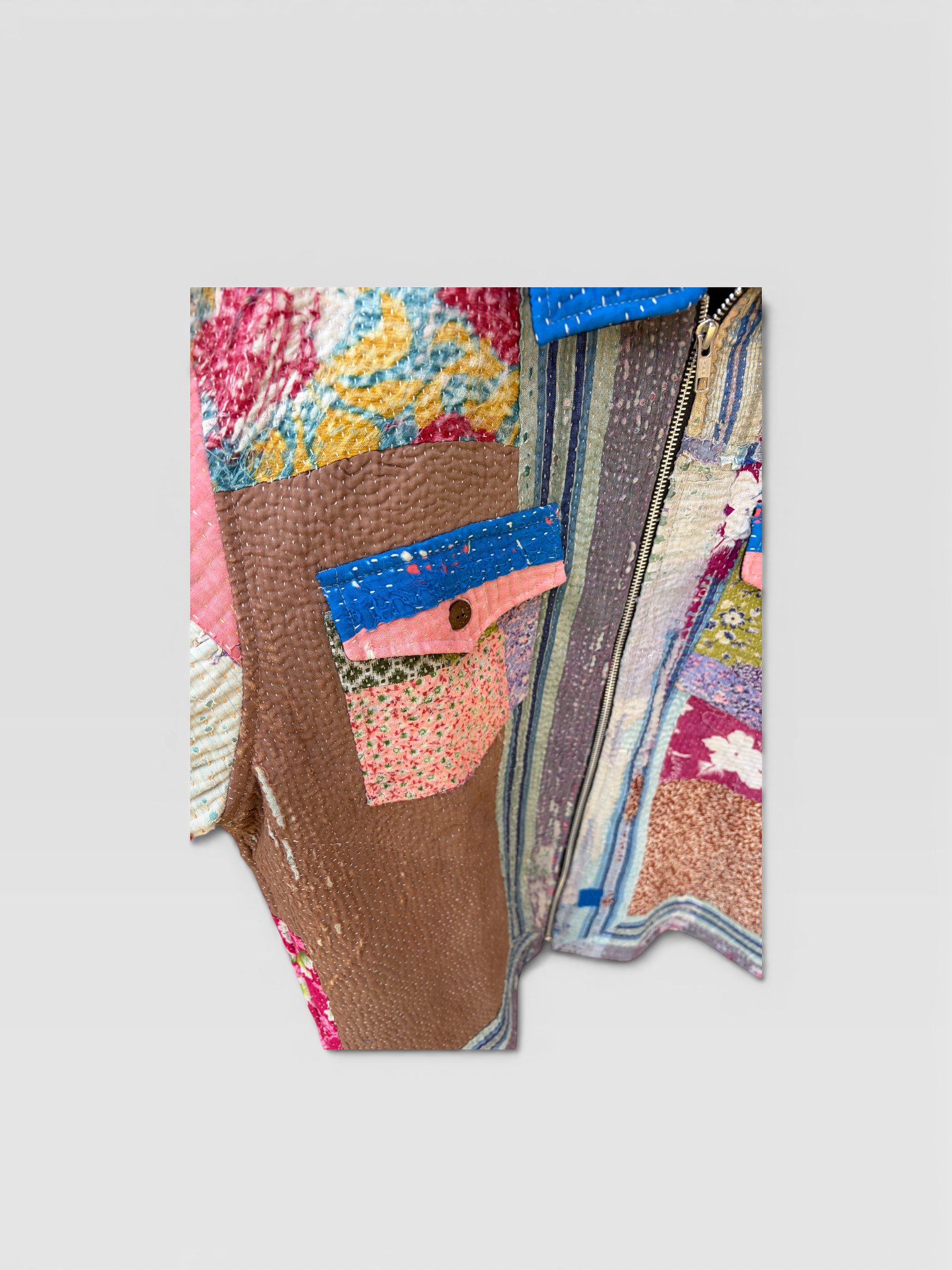 Romantic Floral Kantha Jacket No. XIII — One of One