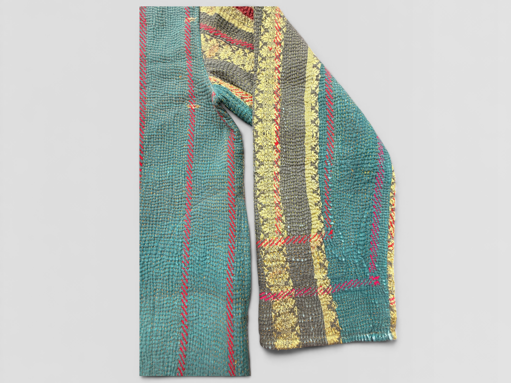 Textured Stripe Kantha Jacket No. LI — One of One