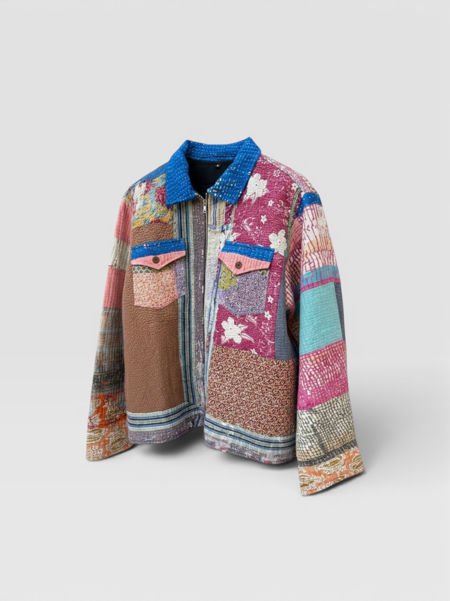 Romantic Floral Kantha Jacket No. XIII — One of One