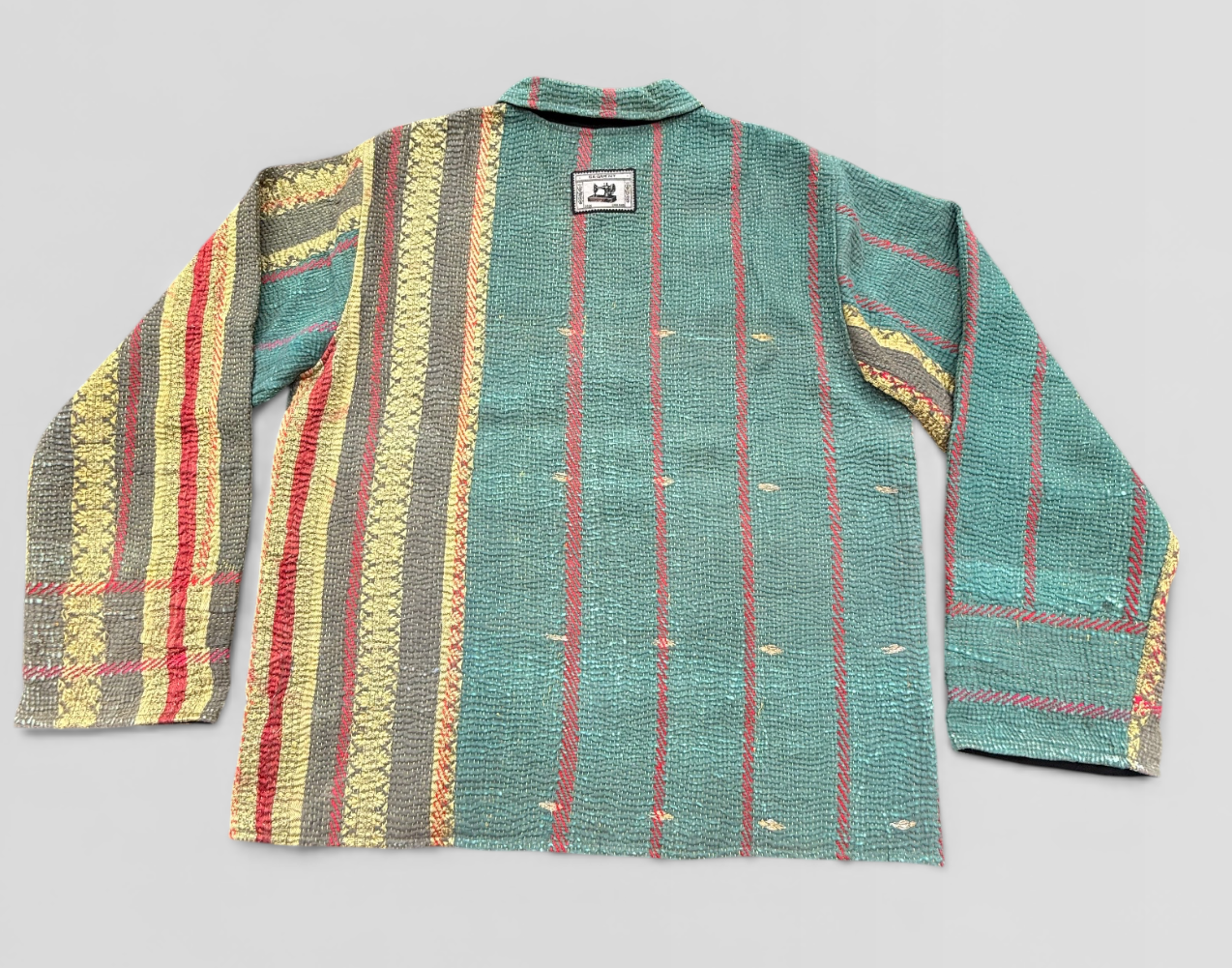 Textured Stripe Kantha Jacket No. LI — One of One